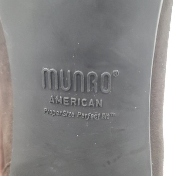 NEW Munro Francee Brown Suede V-Neck Heeled Ankle Bootie Women's Size 10M - Picture 11 of 11